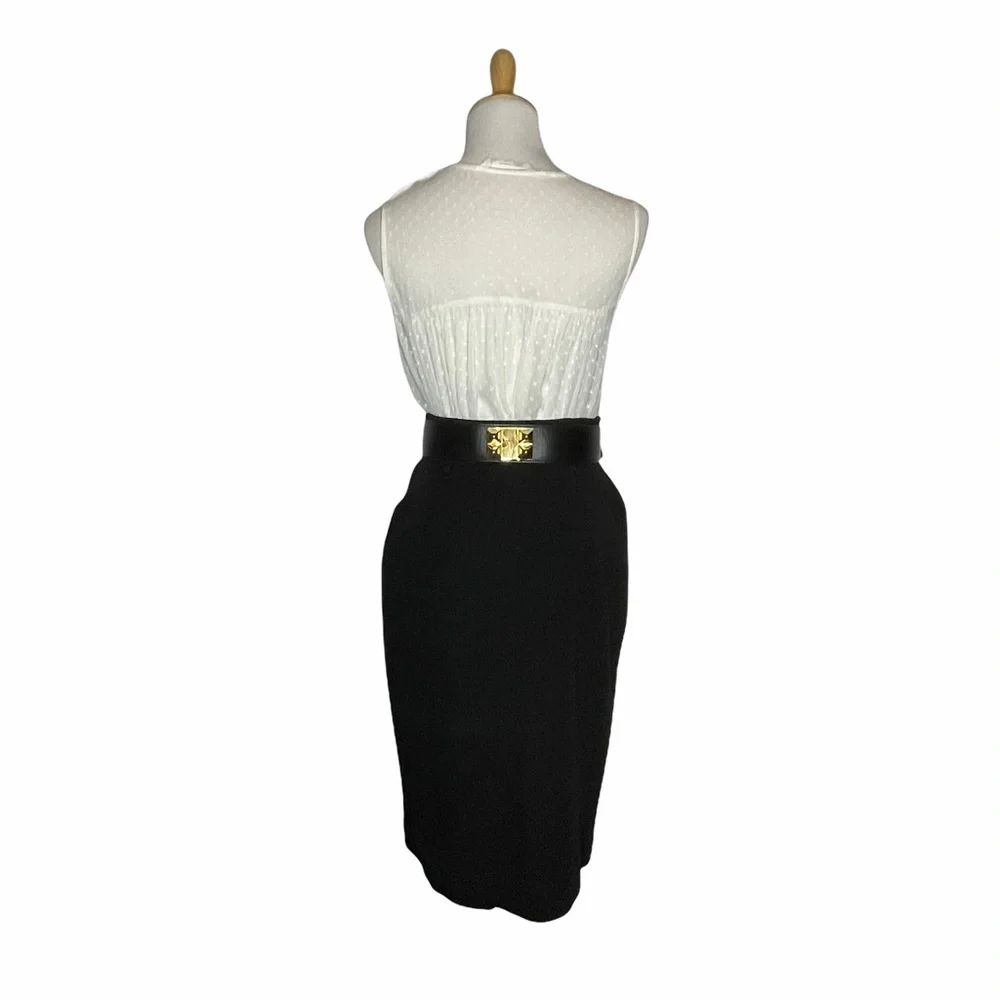 Vintage Christian Dior Charcoal Gray Pencil Skirt - Picture 12 of 15